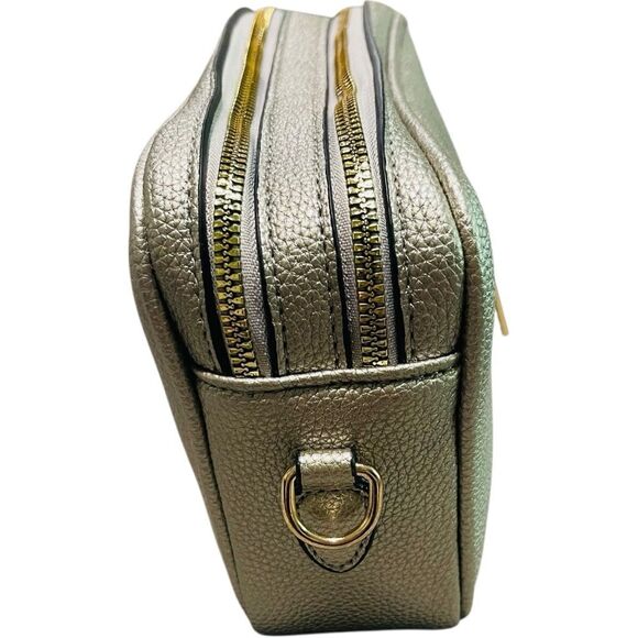 THE CROSSBODY Gold Designer Textured Shoulder Crossbody Bag - Picture 5 of 7